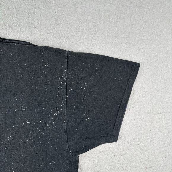 Vtg‎ 90s 3D Emblem Wolf T-Shirt Men’s XL Black AOP Short Sleeve Winter Galaxy - Picture 14 of 16